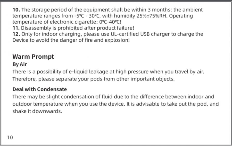 Voopoo Drag X Plus Manual (from PDF, Page 10): Warm Prompt